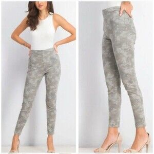 Spanx Leggings Jeggings Ankle Camo High Rise Pull On Stone Wash Size SP Leggings